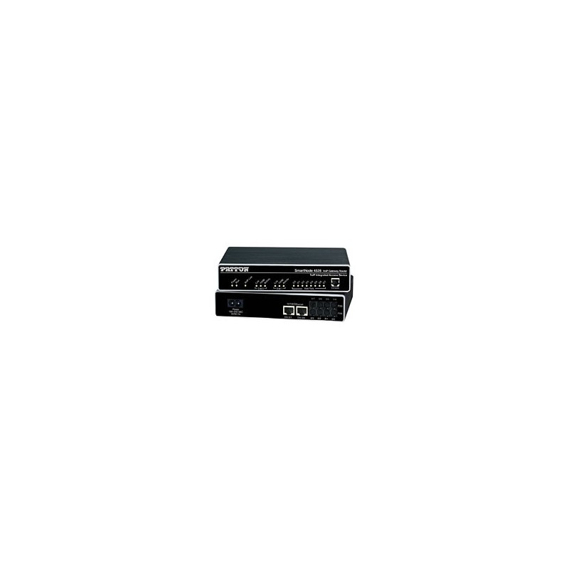 Patton SmartNode 8 FXS VoIP GW-Router; 2x10/100baseT, H.323 and SIP, External UI Power.