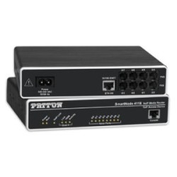 Patton SmartNode 4 FXS VoIP Gateway, 1x10/100baseT, H.323 and SIP, External UI power.