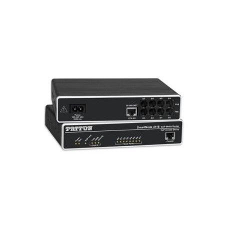 Patton SmartNode 4 FXS VoIP Gateway, 1x10/100baseT, H.323 and SIP, External UI power.
