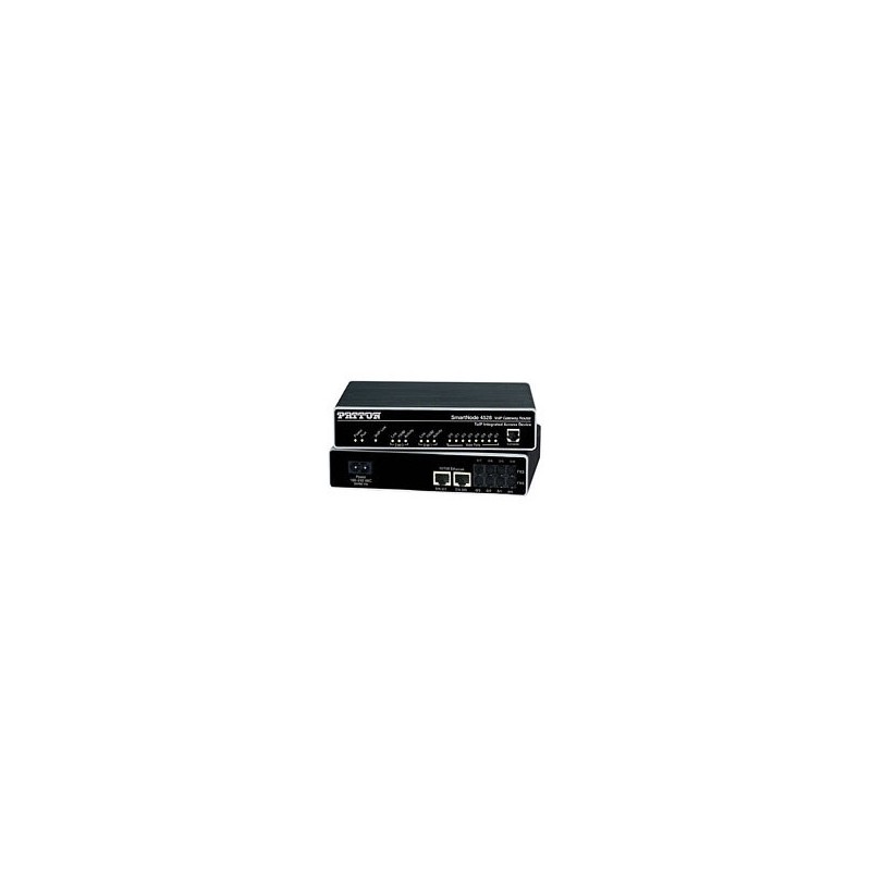 Patton SmartNode 4 FXO VoIP GW-Router; 2x10/100baseT, H.323 and SIP, External UI Power.