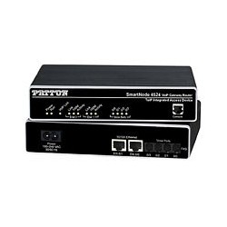 Patton SmartNode 4 FXS VoIP GW-Router; 2x10/100baseT, H.323 and SIP, External UI Power.