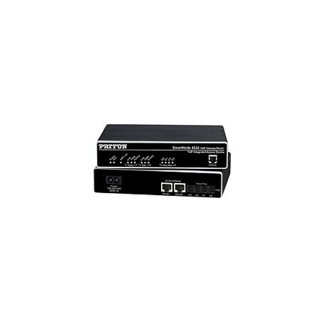 Patton SmartNode 4 FXS VoIP GW-Router; 2x10/100baseT, H.323 and SIP, External UI Power.