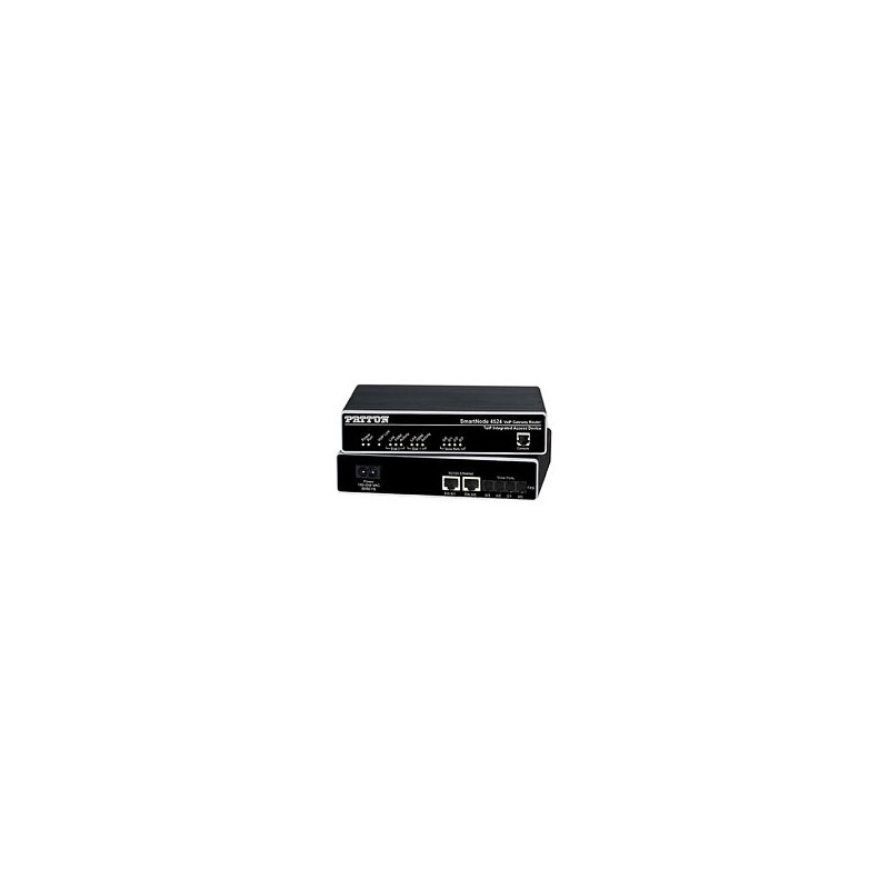 Patton SmartNode 4 FXS VoIP GW-Router; 2x10/100baseT, H.323 and SIP, External UI Power.