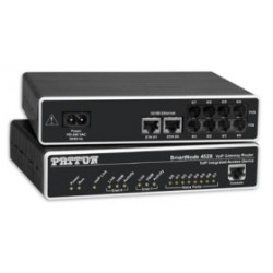 Patton SmartNode 4 FXS & 4 FXO VoIP GW-Router; 2x10/100baseT, H.323 and SIP, External UI Power.