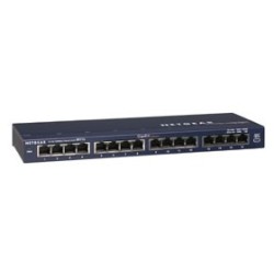 Netgear ProSafe Switch 16 porte 1000Base-T - alimentatore esterno - Contratto di supporto disponibil