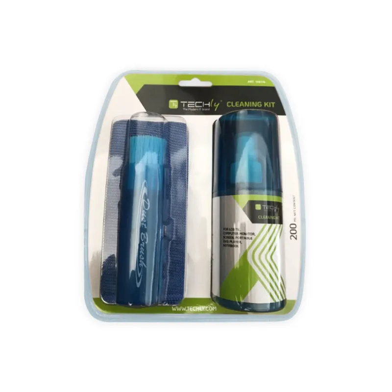 Kit di Pulizia per Monitor LCD 200ml con Panno Microfibra e Pennello