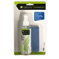 Kit di Pulizia per Monitor LCD 100ml con Panno Microfibra