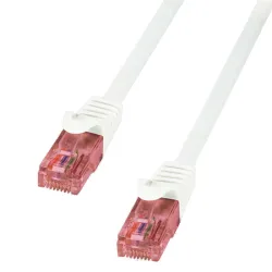 Cavo di Rete Patch in Rame Cat.6 Bianco U/UTP LSZH 0,5m