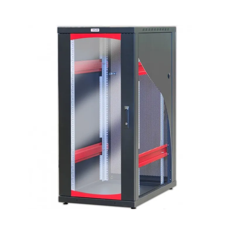 Armadio Server Rack 19'' 600x1000 20 Unita' Nero Grigliato serie IdealNET