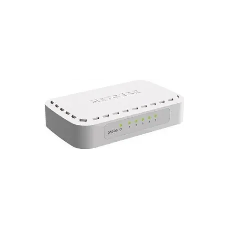 Netgear Switch 5 porte 1000Base-T RJ45 schermate, led integrati sulle porte - alimentatore esterno -