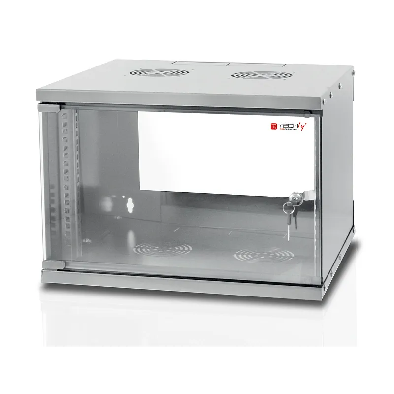 Armadio Rack 19'' a Muro 9U prof. 320 Grigio Assemblato