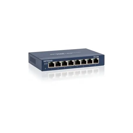Netgear ProSafe Switch Fast Ethernet 8 porte  autosensing 10/100Base-TX - alimentatore esterno - Met