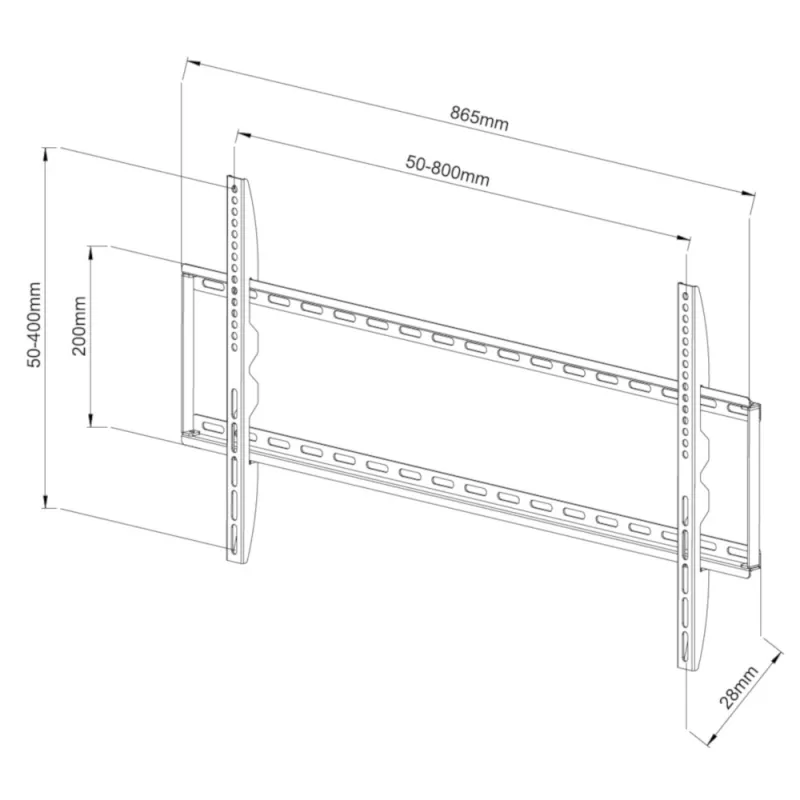 Staffa a Muro Fissa Slim TV LED LCD 42-80''