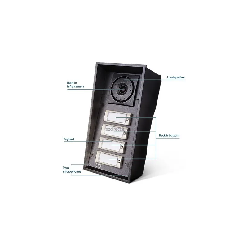2N videocitofono HELIOS IP Force 4 tasti e telecamera