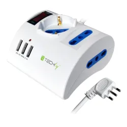 Multipresa da Tavolo 3 Posti con Porte USB