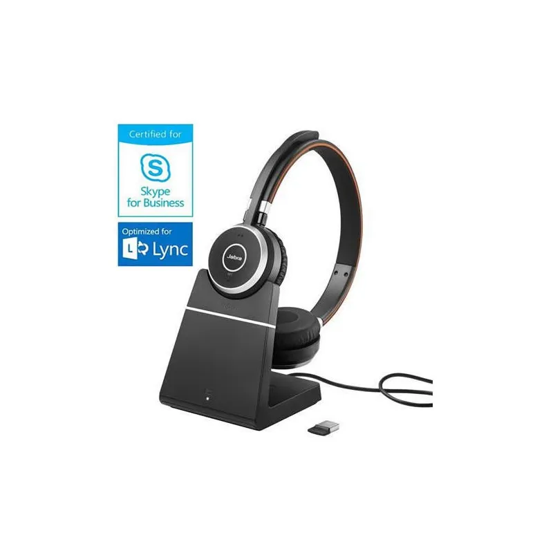Jabra Evolve 65 Duo Skype for Business con base di ricarica