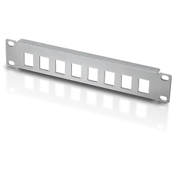 Pannello Patch 10'' 1 HE 8 posti per Frutti Keystone Grigio