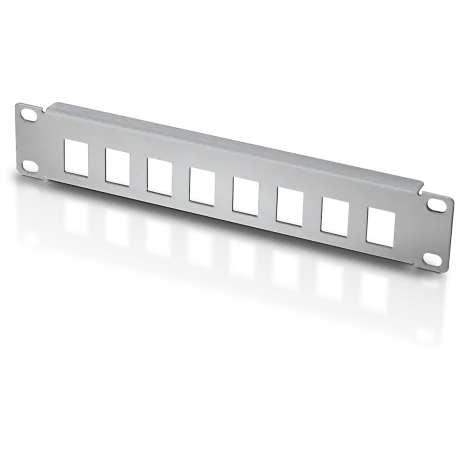Pannello Patch 10'' 1 HE 8 posti per Frutti Keystone Grigio