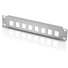 Pannello Patch 10'' 1 HE 8 posti per Frutti Keystone Grigio