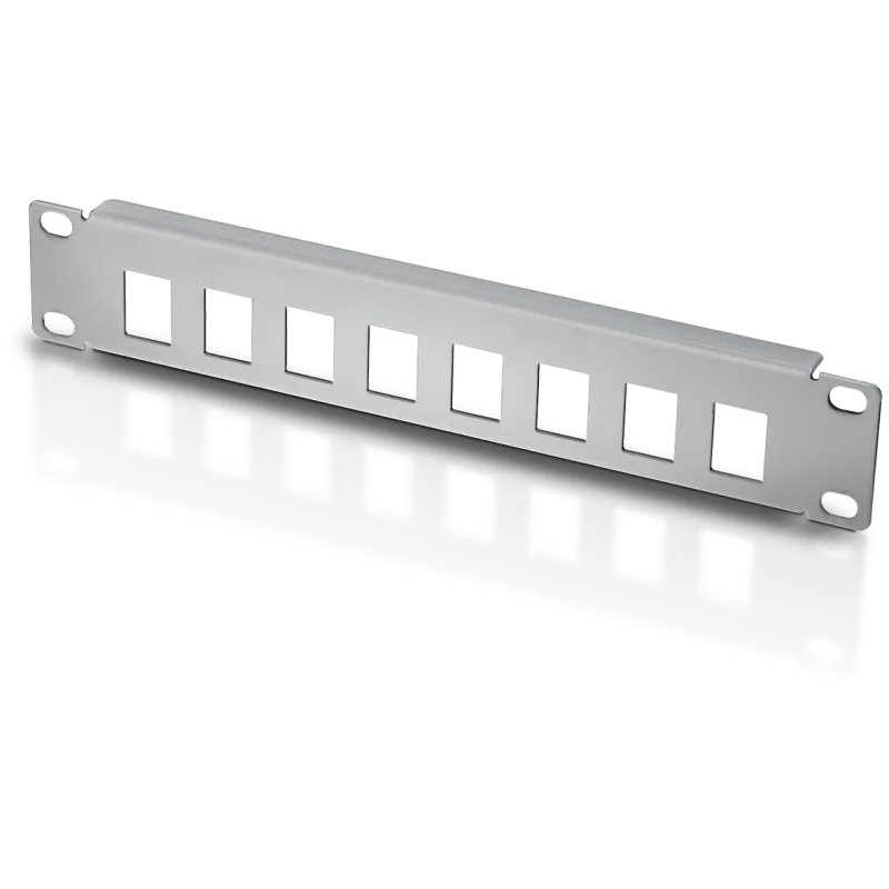 Pannello Patch 10'' 1 HE 8 posti per Frutti Keystone Grigio