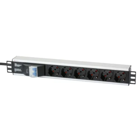 Multipresa per rack 19'' 6 posti con magnetotermico
