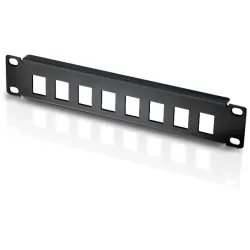Pannello Patch 10'' 1 HE  8 posti per Frutti Keystone Nero