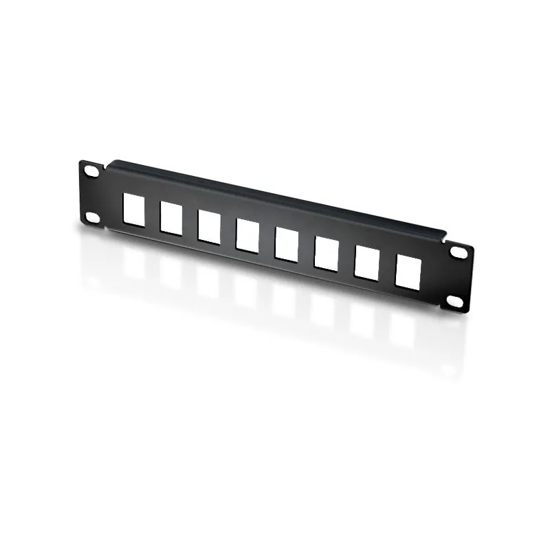 Pannello Patch 10'' 1 HE  8 posti per Frutti Keystone Nero