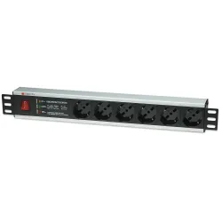 Multipresa 6 Posti Rack 19'' con Protezione e Interruttore