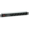 Multipresa 6 Posti Rack 19'' con Protezione e Interruttore