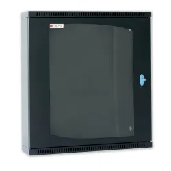 Armadio Rack 19'' Flat a muro p.15cm 12 unit&agrave; sezione unica Nero