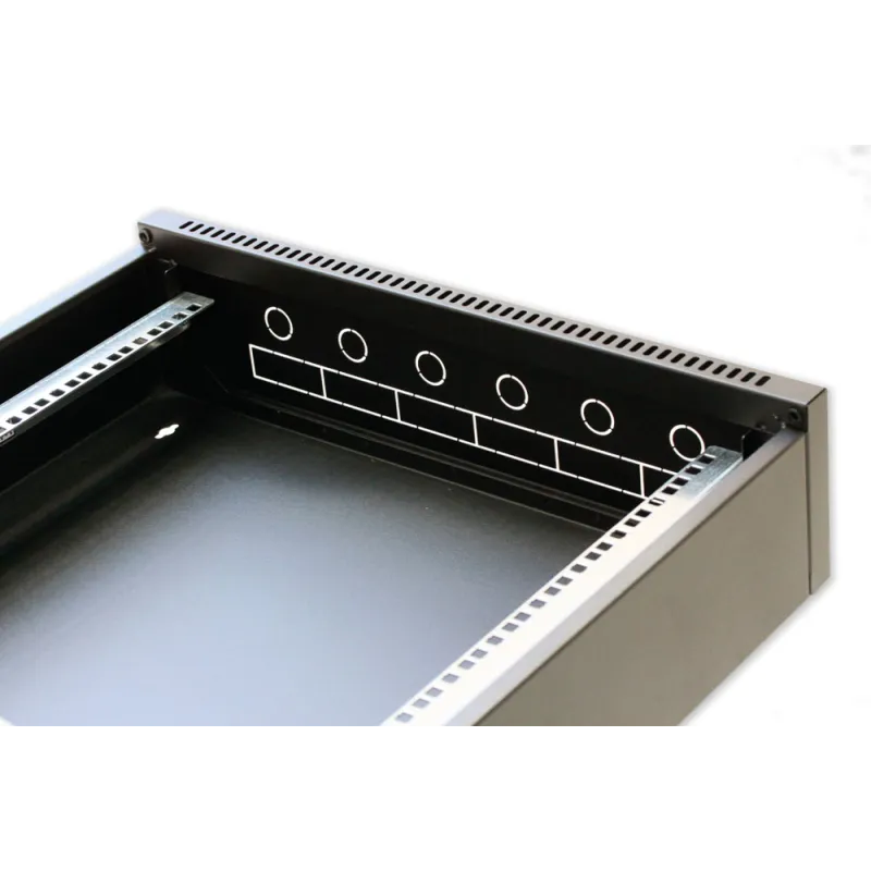 Armadio Rack 19'' Flat a muro p.15cm 12 unit&agrave; sezione unica Nero