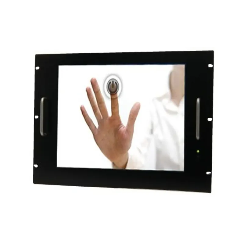 Monitor LCD 17'' Touch Screen per Rack 19'' 8 Unit&agrave; Nero