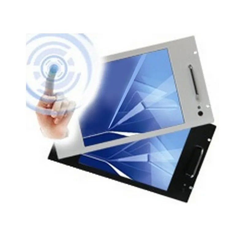 Monitor LCD 17'' Touch Screen per Rack 19'' 8 Unit&agrave; Nero