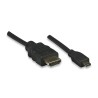 Cavo HDMI Highspeed con Ethernet Channel 1.4 A M/ Micro D M, 3 m