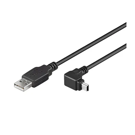 Cavo USB 2.0 A maschio/mini B maschio 90&deg; 1,8 m Nero 