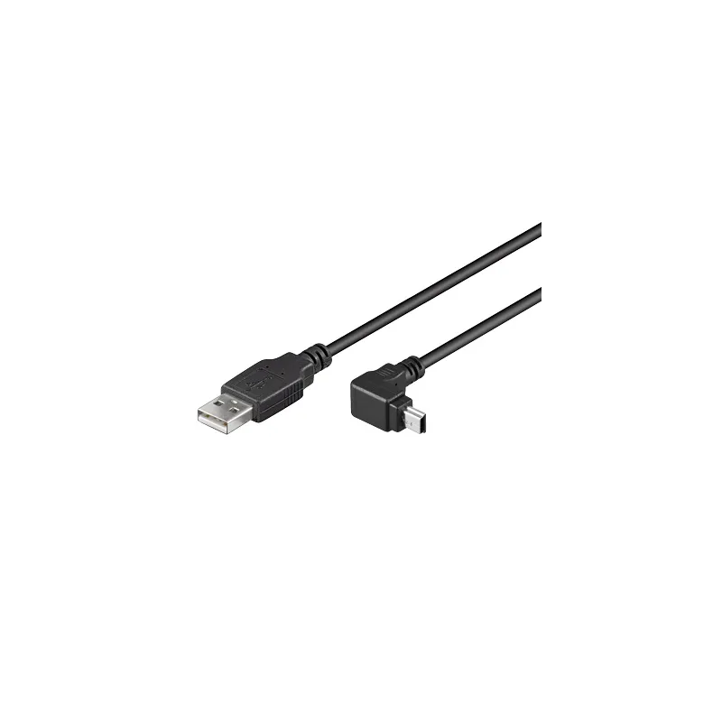 Cavo USB 2.0 A maschio/mini B maschio 90&deg; 1,8 m Nero 