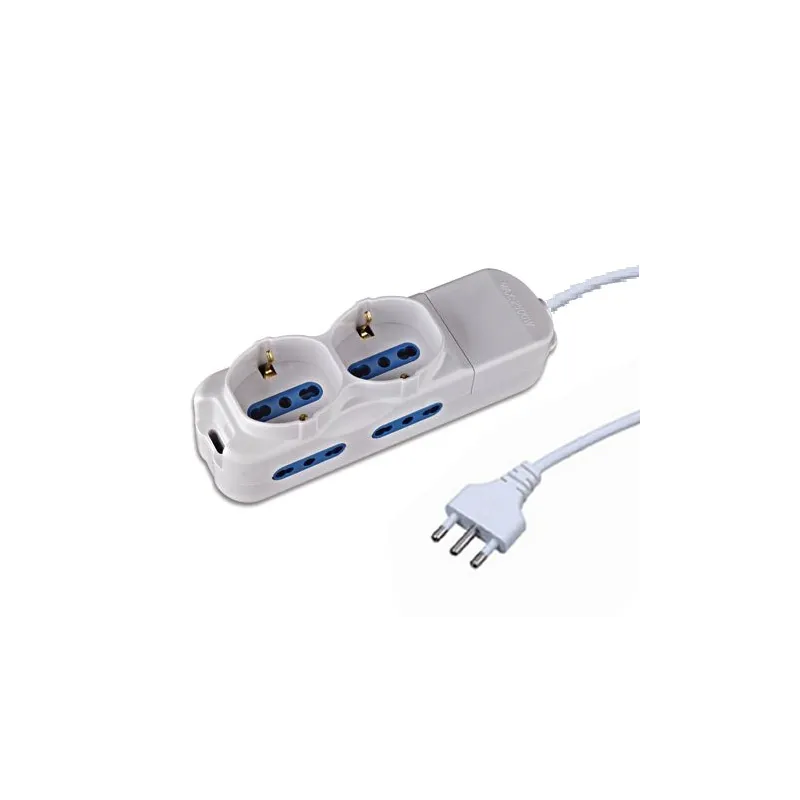 Multipresa 4 Posti Italiana Bipasso / 2 Schuko