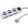 Multipresa 6 Posti Italiana Bipasso / 3 Schuko con Interruttore