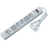 Multipresa 8 Posti Italiana 10A / Schuko Angolata Grigio