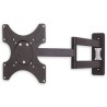 Supporto a muro per TV LED LCD 19-37'' inclinabile 3 snodi nero