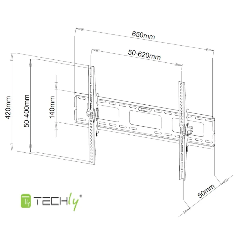 Supporto a Muro per TV LED LCD 40-65'' Inclinabile