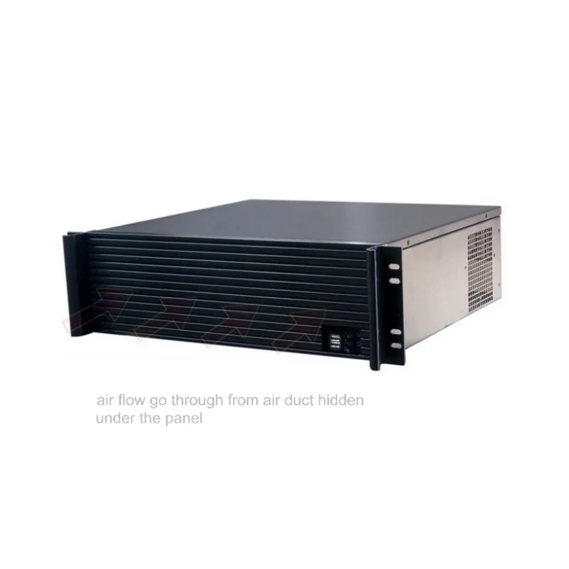 Chassis Industriale da Rack 19'' 3U Ultra Compatto Nero