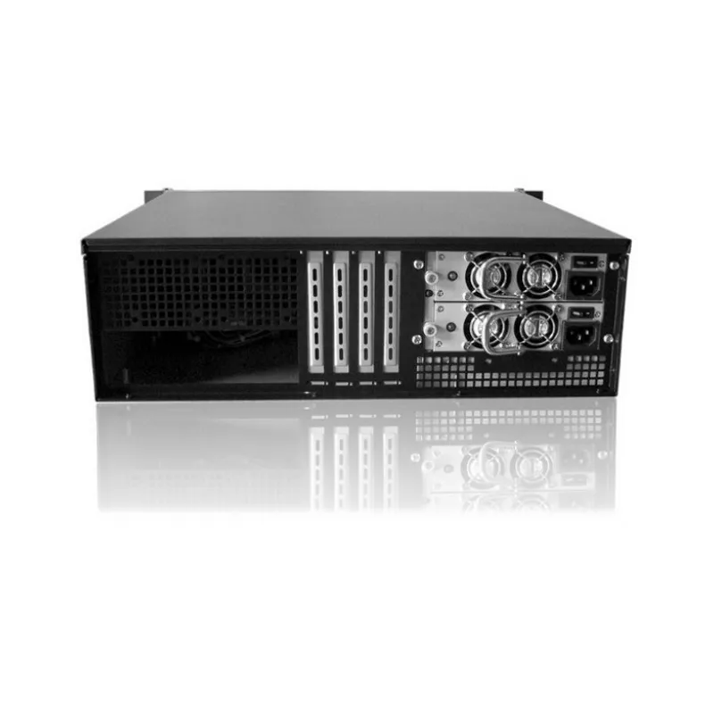 Chassis Industriale da Rack 19'' 3U Ultra Compatto Nero