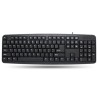 Tastiera 104 tasti USB layout americano Nero