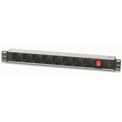 Multipresa 8 Posti da Rack 19'' Spina Italiana con Interruttore 1 HE