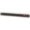 Multipresa 8 Posti da Rack 19'' Spina Italiana con Interruttore 1 HE