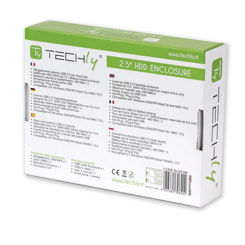  Box esterno HDD/SSD SATA 2.5'' USB 3.0