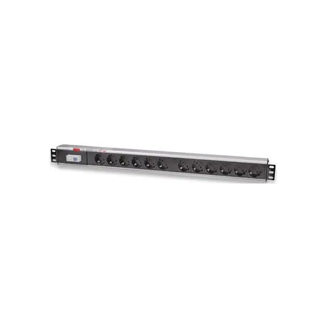 Multipresa Verticale per Rack 12 Posti con Magnetotermico Tipo Tedesco
