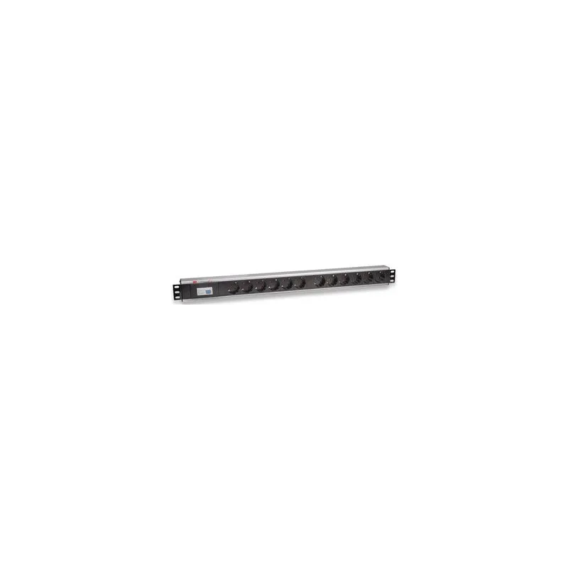 Multipresa Verticale per Rack 12 Posti con Magnetotermico Tipo Tedesco