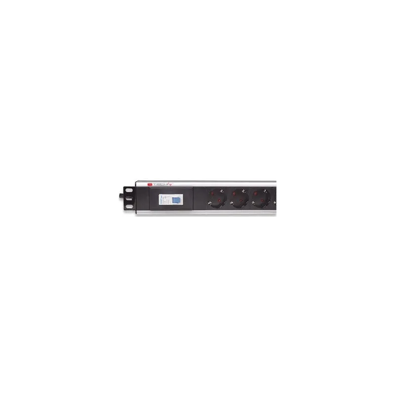 Multipresa Verticale per Rack 12 Posti con Magnetotermico Tipo Tedesco
